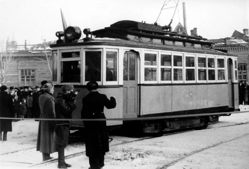 Запуск первых барнаульских трамваев, 1948 год. vk.com/public71335292