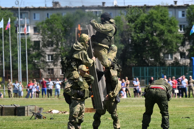 Празднование дня ВДВ в Барнауле.  Дмитрий Лямзин