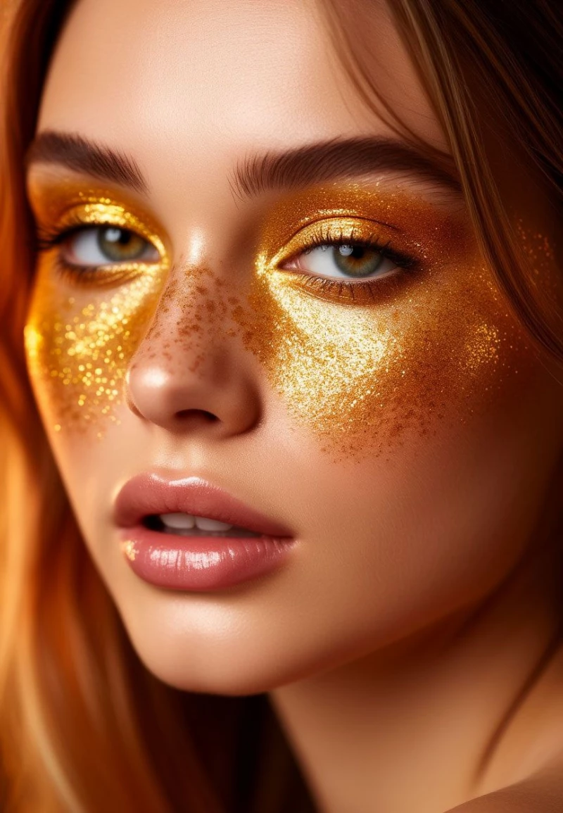 Металлические акценты. Эффект жидкого золота.  Шедеврум