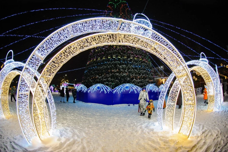 Открытие новогодней елки на пл. Свободы. Дмитрий Лямзин