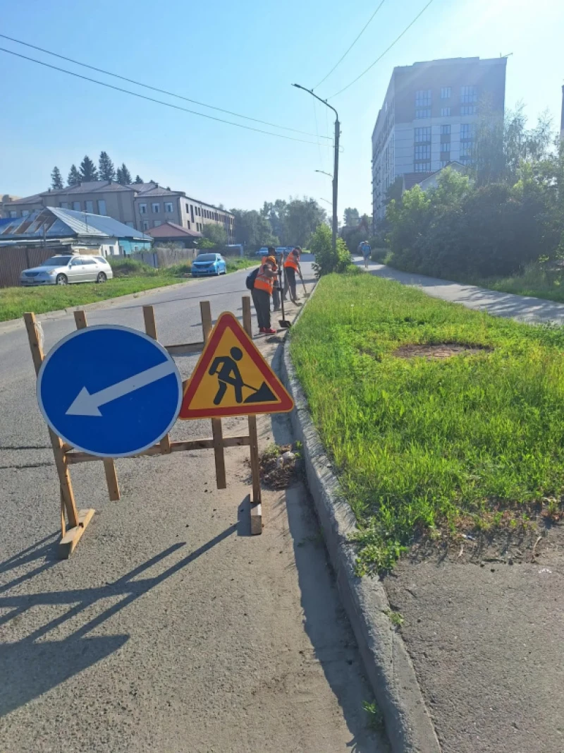 В Барнауле началась летняя уборка дорог и покос травы